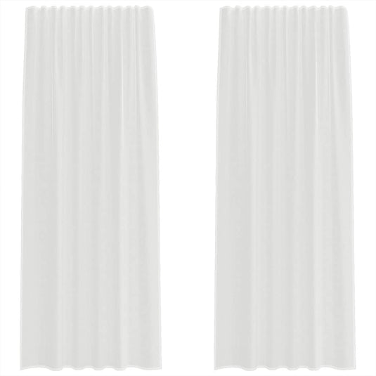 Vidaxl gordijnen voile met roedezakken 2 st wit