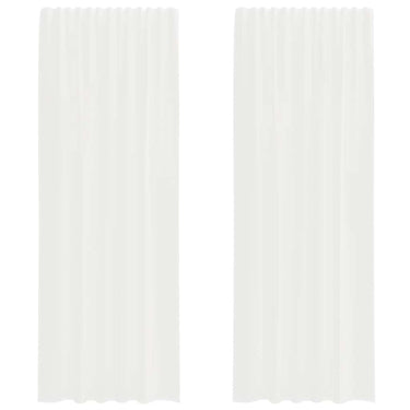 Vidaxl gordijnen voile met roedezakken 2 st wit