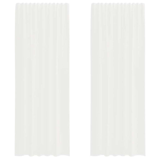Vidaxl gordijnen voile met roedezakken 2 st wit