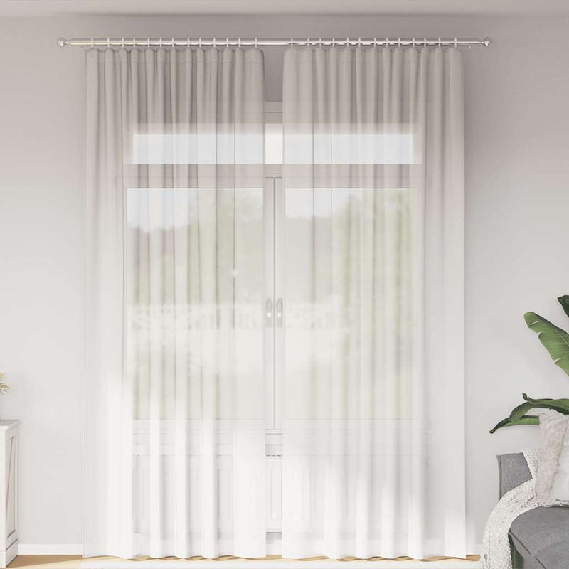Load image into Gallery viewer, Vidaxl gordijnen voile met roedezakken 2 st wit
