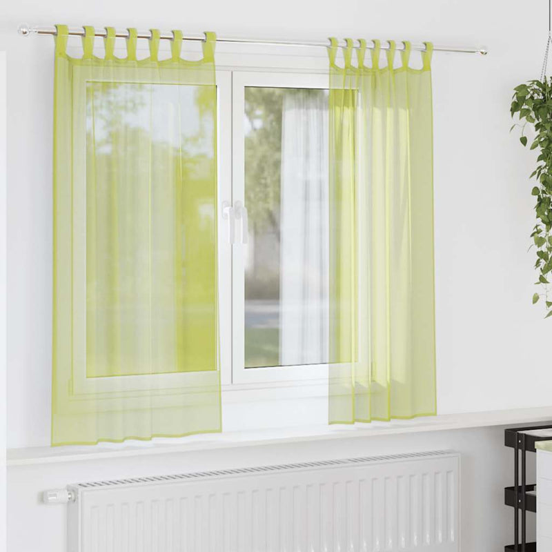 Load image into Gallery viewer, Vidaxl gordijnen voile met lipje top 2 st appelgroen
