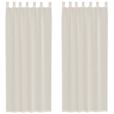 Vidaxl gordijnen voile met tab top 2 st crèmekleurig