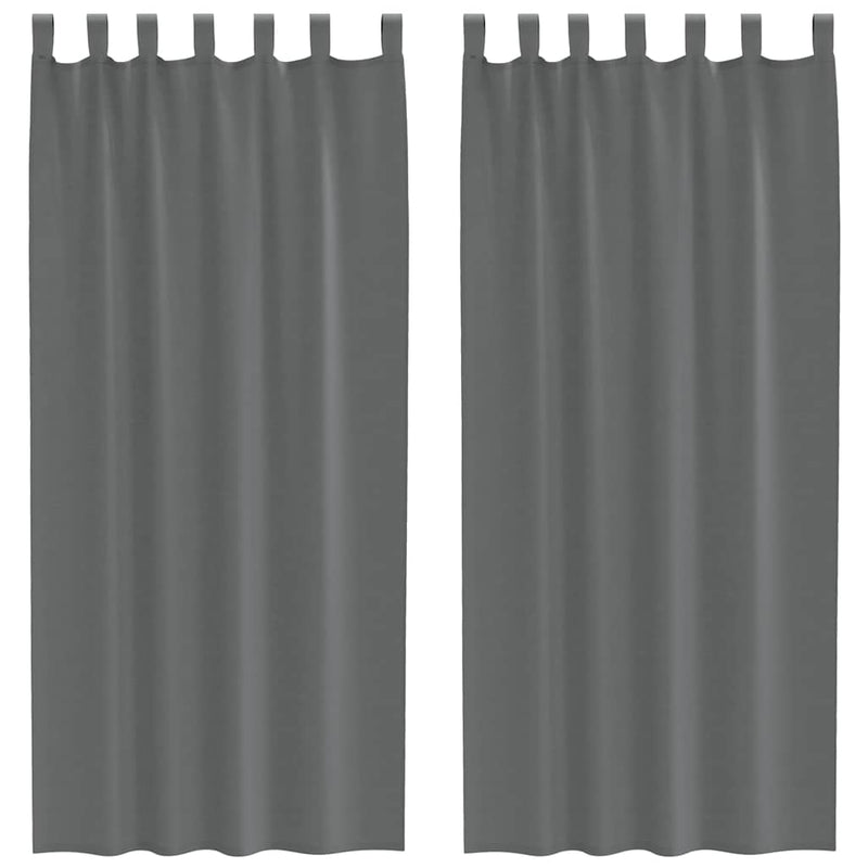 Load image into Gallery viewer, Vidaxl gordijnen voile met lussen 2 st 140x225 cm donkergrijs
