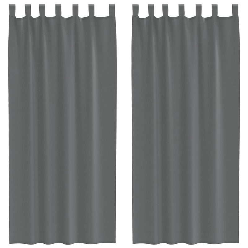 Load image into Gallery viewer, Vidaxl gordijnen voile met lussen 2 st 140x245 cm donkergrijs
