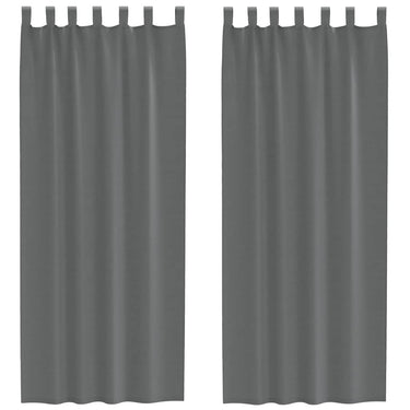 Vidaxl gordijnen voile met lussen 2 st 140x260 cm donkergrijs