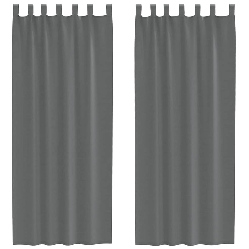 Load image into Gallery viewer, Vidaxl gordijnen voile met lussen 2 st 140x260 cm donkergrijs
