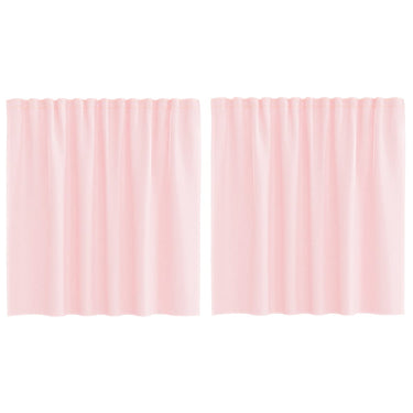 Vidaxl gordijnen voile met lussen 2 st 140x140 cm lichtroze