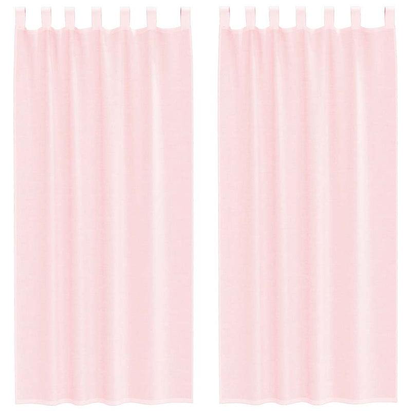 Load image into Gallery viewer, Vidaxl gordijnen voile met lussen 2 st 140x225 cm lichtroze
