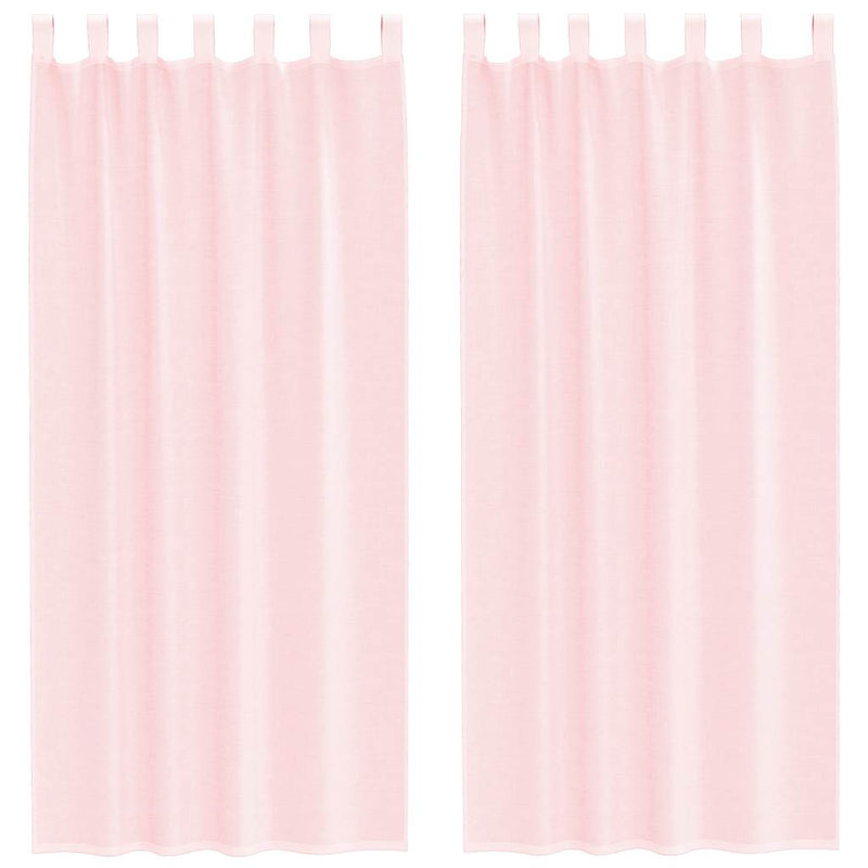 Load image into Gallery viewer, Vidaxl gordijnen voile met lussen 2 st 140x245 cm lichtroze
