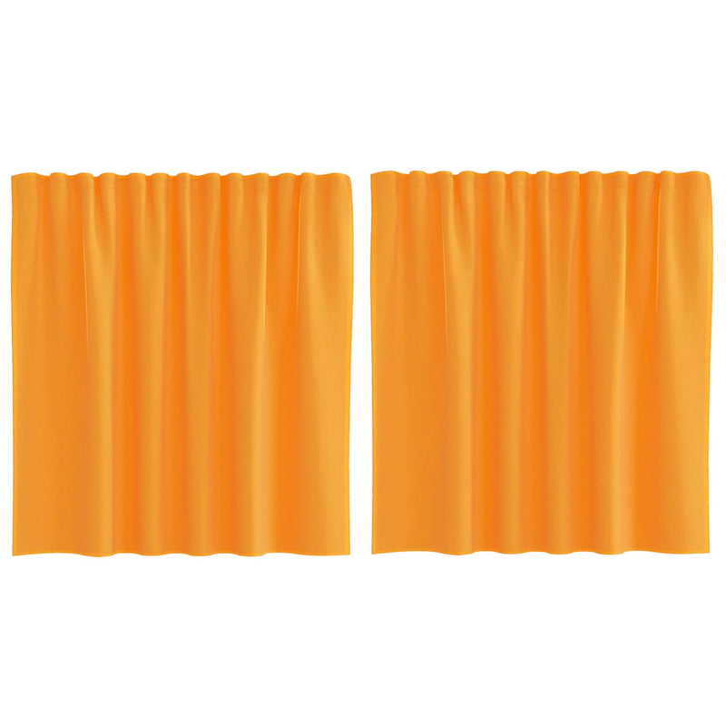 Load image into Gallery viewer, Vidaxl gordijnen voile met lussen 2 st 140x140 cm oranje
