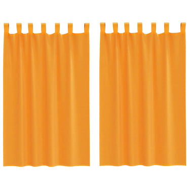 Vidaxl gordijnen voile met lussen 2 st 140x175 cm oranje