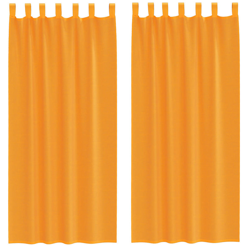 Load image into Gallery viewer, Vidaxl gordijnen met lussen 2 st 140x245 cm oranje
