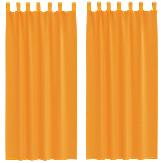 Vidaxl gordijnen met lussen 2 st 140x245 cm oranje
