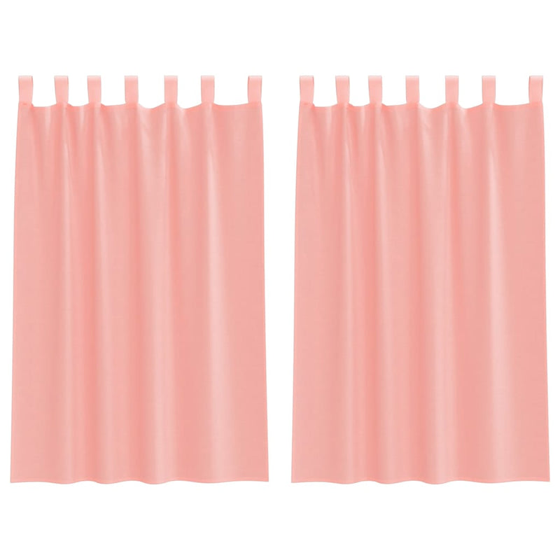 Load image into Gallery viewer, Vidaxl gordijnen met lussen 2 st 140x175 cm roze
