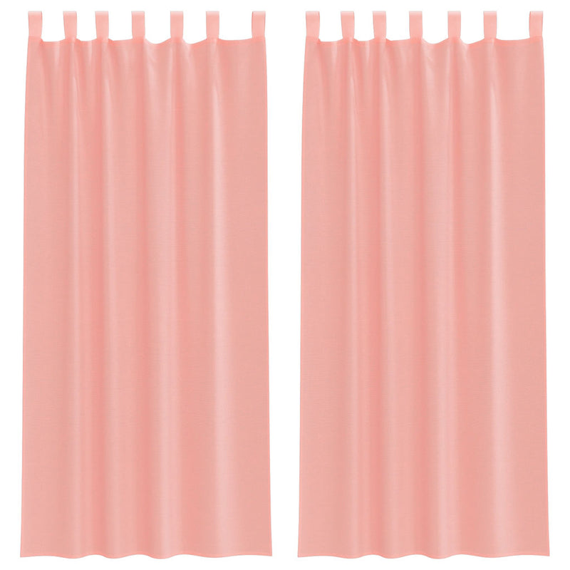 Load image into Gallery viewer, Vidaxl gordijnen met lussen 2 st 140x245 cm roze

