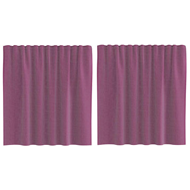 Vidaxl gordijnen met lussen 2 st paars 140x140 cm