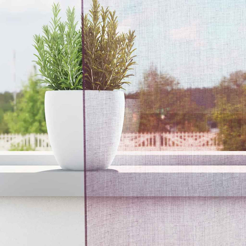 Load image into Gallery viewer, Vidaxl gordijnen voile met lussen 2 st 140x225 cm paars
