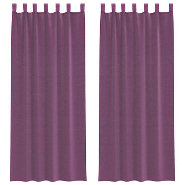 Vidaxl gordijnen met lussen 2 st 140x260 cm paars