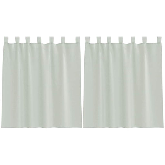 Vidaxl gordijnen voile met lussen 2 st 140x140 cm lichtgrijs