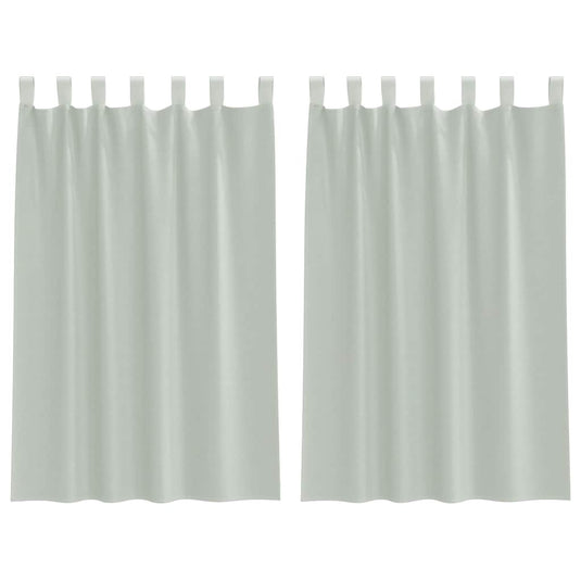 Vidaxl gordijnen voile met lussen 2 st 140x175 cm lichtgrijs