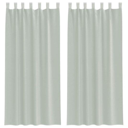 Vidaxl gordijnen voile met lussen 2 st 140x225 cm lichtgrijs
