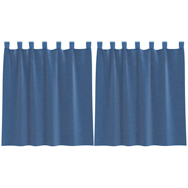 Vidaxl gordijnen voile met lussen 2 st 140x140 cm koningsblauw