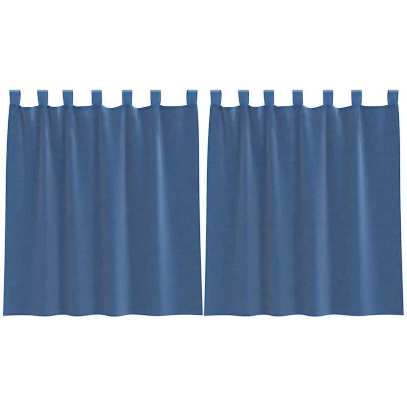 Load image into Gallery viewer, Vidaxl gordijnen voile met lussen 2 st 140x140 cm koningsblauw
