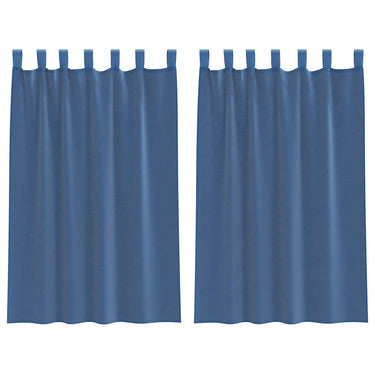 Vidaxl gordijnen voile met lussen 2 st 140x175 cm koningsblauw