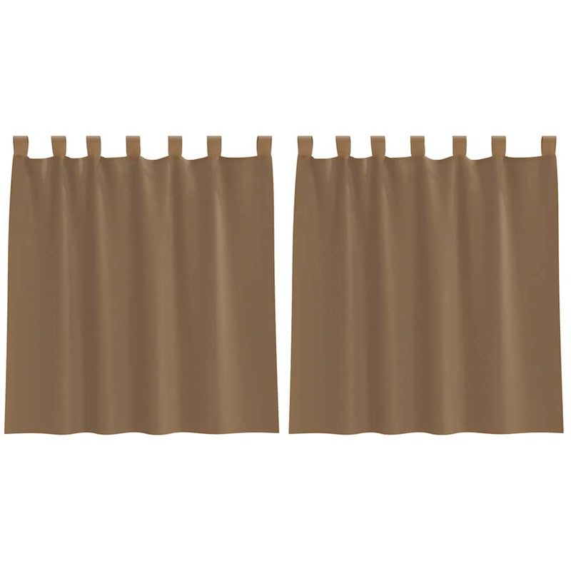 Load image into Gallery viewer, Vidaxl gordijnen voile met lussen 2 st 140x140 cm lichtbruin
