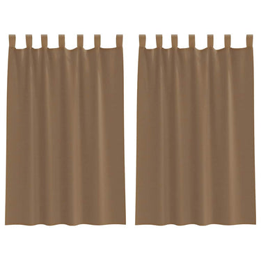 Vidaxl gordijnen voile met lussen 2 st 140x175 cm lichtbruin