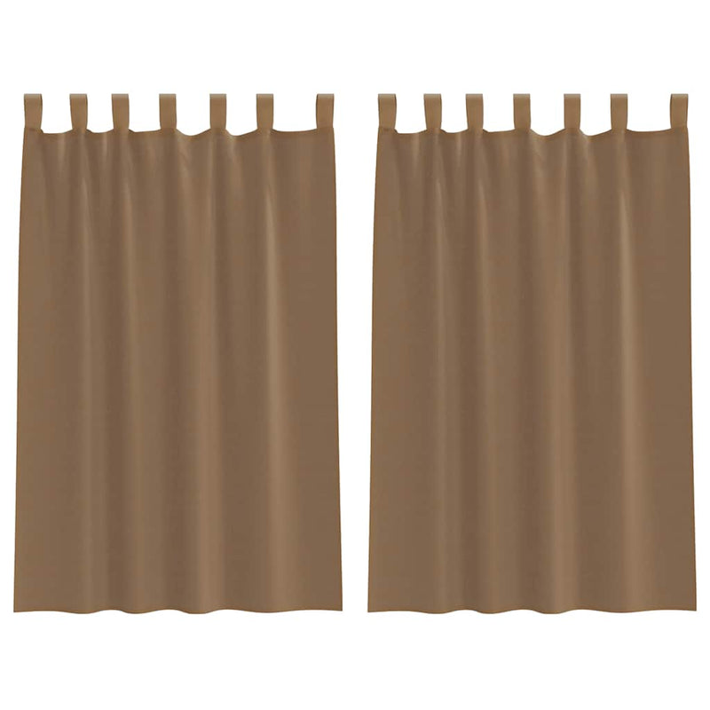 Load image into Gallery viewer, Vidaxl gordijnen voile met lussen 2 st 140x175 cm lichtbruin
