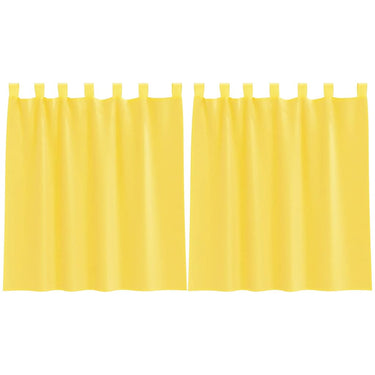 Vidaxl gordijnen voile met lussen 2 st 140x140 cm geel