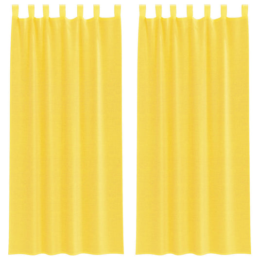 Vidaxl gordijnen met lussen 2 st 140x245 cm geel