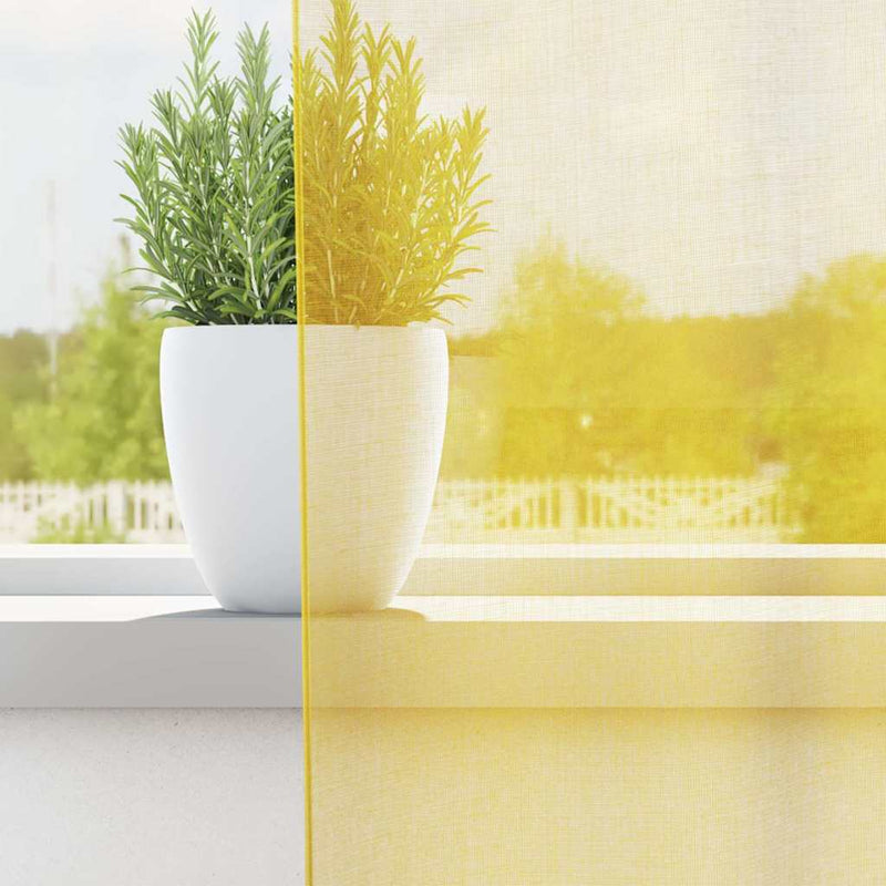 Load image into Gallery viewer, Vidaxl gordijnen met lussen 2 st 140x245 cm geel

