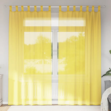 Vidaxl gordijnen met lussen 2 st 140x245 cm geel