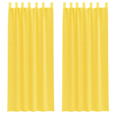 Vidaxl gordijnen met lussen 2 st 140x260 cm geel