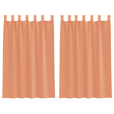 Vidaxl gordijnen voile met lussen 2 st terracotta 140x175 cm