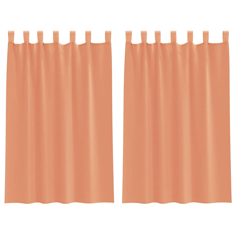 Load image into Gallery viewer, Vidaxl gordijnen voile met lussen 2 st terracotta 140x175 cm
