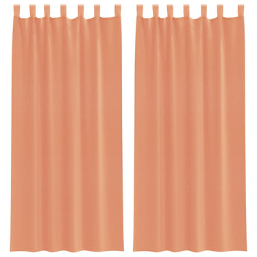 Vidaxl gordijnen voile met lussen 2 st terracotta 140x225 cm