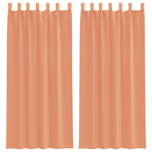 Vidaxl gordijnen voile met lussen 2 st terracotta 140x225 cm