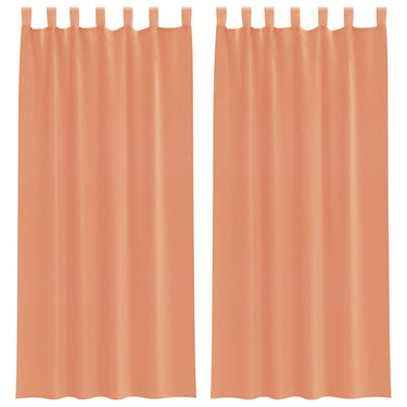 Vidaxl gordijnen met lussen 2 st terracotta 140x245 cm