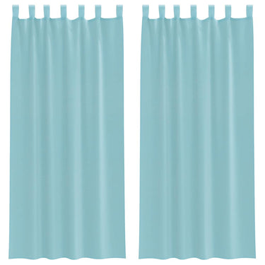 Vidaxl gordijnen voile met lussen 2 st 140x245 cm turkoois