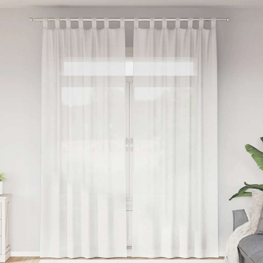 Vidaxl gordijnen met lussen 2 st 140x260 cm wit