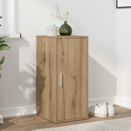 Vidaxl schoenenkast 32x35x70 cm bewerkt hout artisanaal eikenkleur