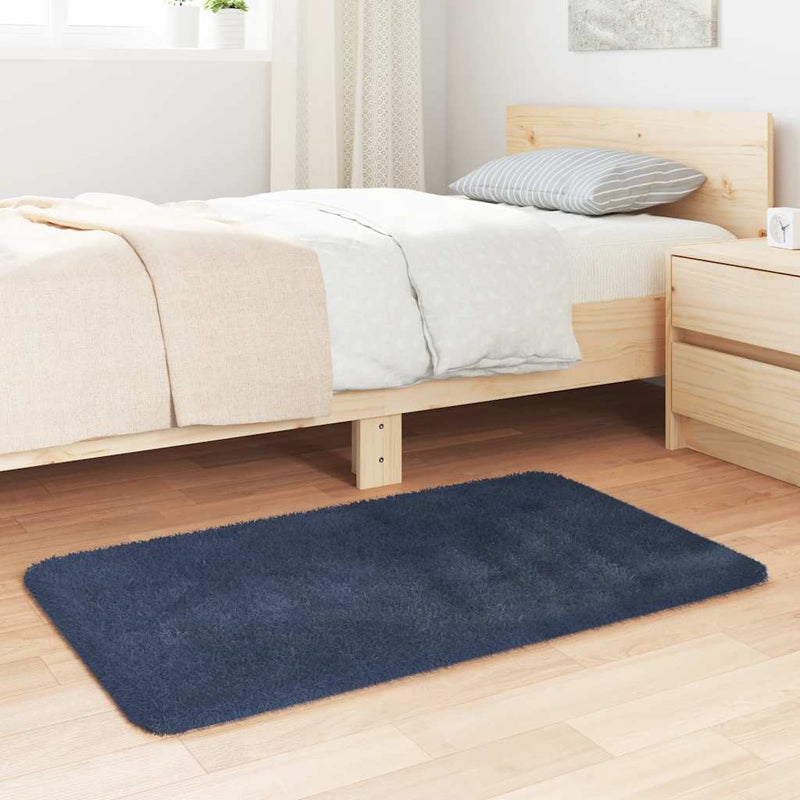 Load image into Gallery viewer, Vidaxl hoogpolig vloerkleed navarra 60x100 cm polyester marineblauw
