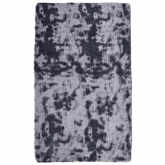 Vidaxl hoogpolig vloerkleed navarra 80x150 cm polyester donkergrijs