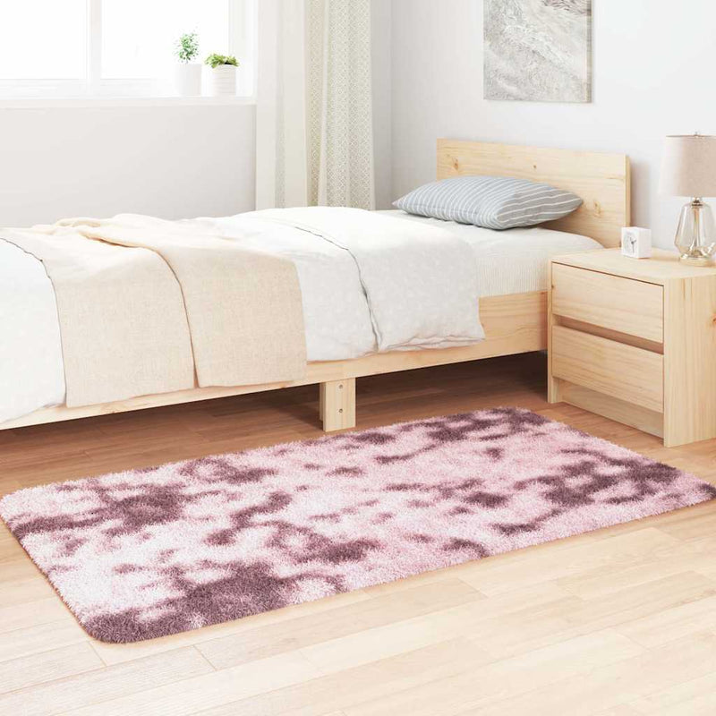 Load image into Gallery viewer, Vidaxl hoogpolig vloerkleed navarra 80x150 cm polyester stoffig roze
