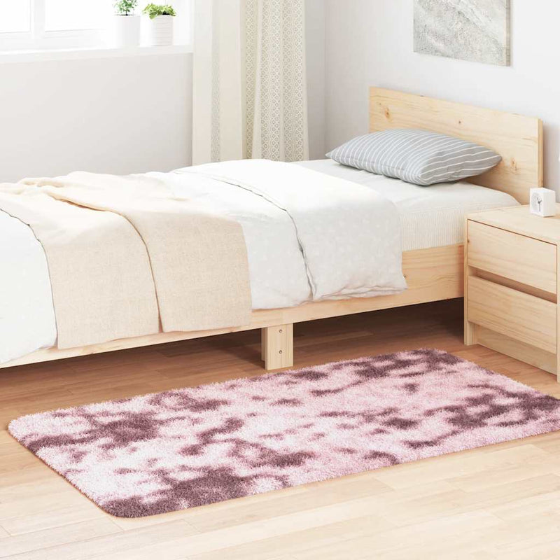 Load image into Gallery viewer, Vidaxl hoogpolig vloerkleed navarra 80x150 cm polyester stoffig roze
