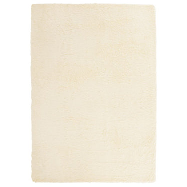 Vidaxl hoogpolig vloerkleed navarra 120x170 cm polyester crèmekleurig