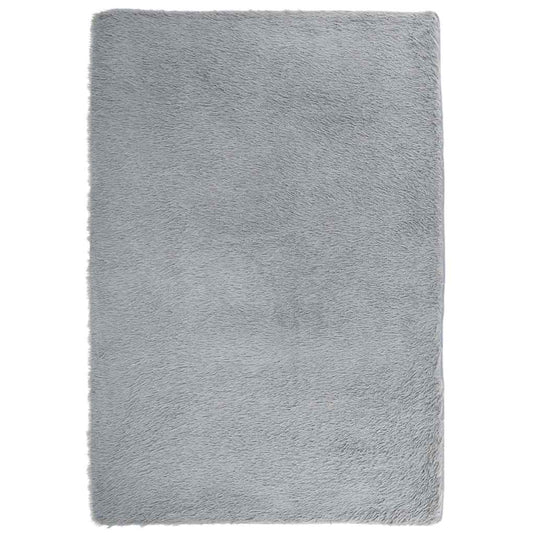 Vidaxl hoogpolig vloerkleed navarra 120x170 cm polyester lichtgrijs